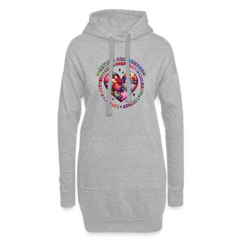 Autisme Super-héros Soignant Puzzle Enfants Anormaux - Sweat-shirt à capuche long Femme - gris chiné - Devant