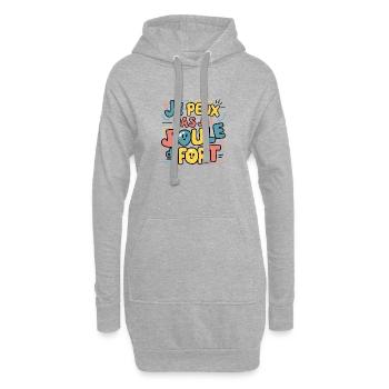 Ich kann nicht, ich habe Boule de fort - Hoodie-Kleid - Grau meliert - Vorne