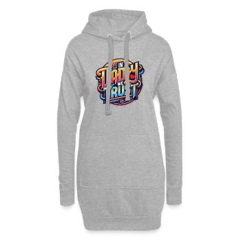 Unserem Papa vertrauen wir - Papa ist der Beste - Hoodie-Kleid - Grau meliert - Vorne