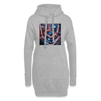 Ville du circuit - Sweat-shirt à capuche long Femme - gris chiné - Devant