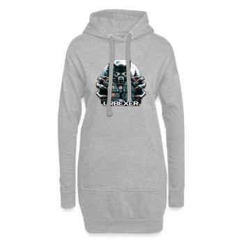 Werwolf mit Lostplace Urbex - Hoodie-Kleid - Grau meliert - Vorne