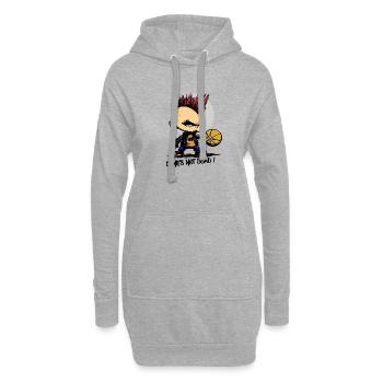 DUNK'S NOT DEAD ! (basketball, punk) - Sweat-shirt à capuche long Femme - gris chiné - Devant