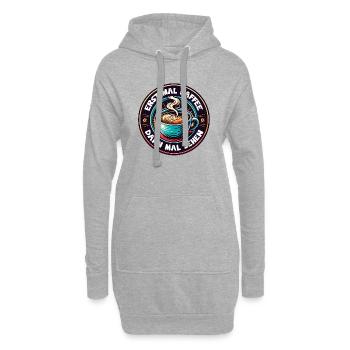 Erst mal Kaffee - dann mal sehen Kaffeemotiv - Hoodie-Kleid - Grau meliert - Vorne