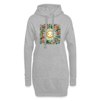 Rosen-Sonnenschein - Hoodie-Kleid - Grau meliert - Vorne