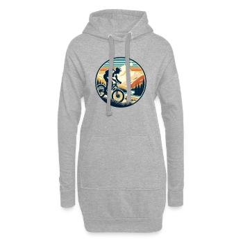 Mountainbiker - Hoodie-Kleid - Grau meliert - Vorne