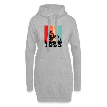 1993 31e anniversaire - Sweat-shirt à capuche long Femme - gris chiné - Devant