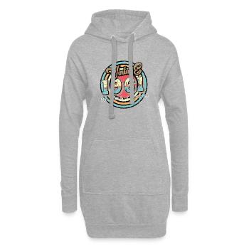 Millésime 1961 - Sweat-shirt à capuche long Femme - gris chiné - Devant