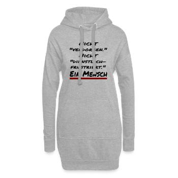 nicht verdorben II - Hoodie-Kleid - Grau meliert - Vorne