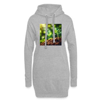 Nature - Sweat-shirt à capuche long Femme - gris chiné - Devant