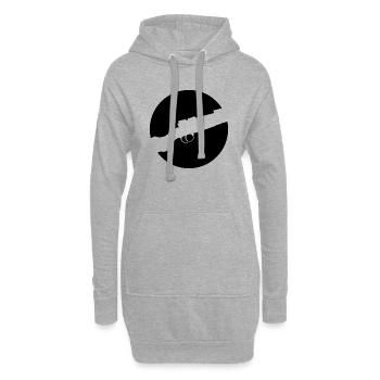 K98 - Hoodie-Kleid - Grau meliert - Vorne