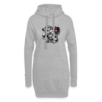 Désarmement des forces armées - Sweat-shirt à capuche long Femme - gris chiné - Devant