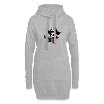 Pirate - Squelette - Sweat-shirt à capuche long Femme - gris chiné - Devant