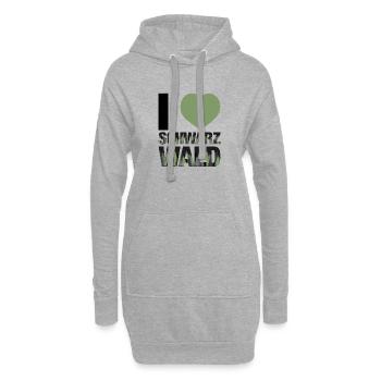 I LOVE Schwarzwald - Hoodie-Kleid - Grau meliert - Vorne