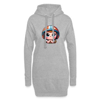 Bébé avec Casque - Adorable Protection - Sweat-shirt à capuche long Femme - gris chiné - Devant