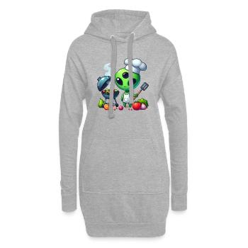 Alien Koch - Sweat-shirt à capuche long Femme - gris chiné - Devant