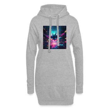 Neon Manta Rochen - Hoodie-Kleid - Grau meliert - Vorne