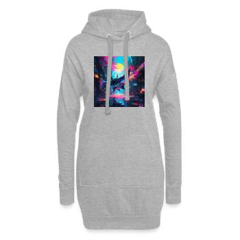 Neon Manta - Hoodie-Kleid - Grau meliert - Vorne