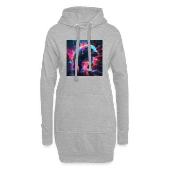 Neon Seekuh - Hoodie-Kleid - Grau meliert - Vorne