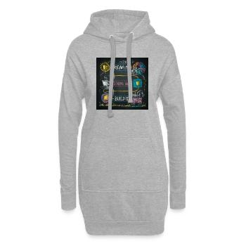 Dream It.....Coffee Bean......Build It - Hoodie Dress - heather grey - Front