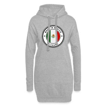 Hergestellt in Mexiko Tijuana Emblem - Hoodie-Kleid - Grau meliert - Vorne