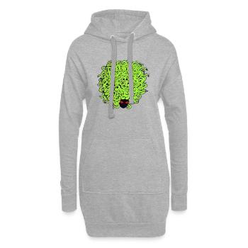 Behaarte Medusa 2 - Hoodie-Kleid - Grau meliert - Vorne