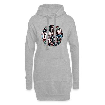 Nous faisons confiance à mamie, nous aimons notre meilleure mamie - Sweat-shirt à capuche long Femme - gris chiné - Devant