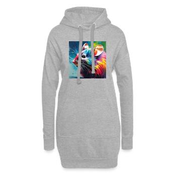 Maus Farbig - Hoodie-Kleid - Grau meliert - Vorne