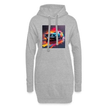 Voiture - Sweat-shirt à capuche long Femme - gris chiné - Devant