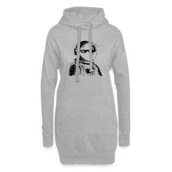 Astronaut cool - Hoodie-Kleid - Grau meliert - Vorne
