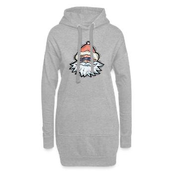 Weihnachtsmann - Hoodie-Kleid - Grau meliert - Vorne