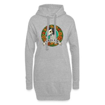 Barsoi Mama - Hoodie-Kleid - Grau meliert - Vorne