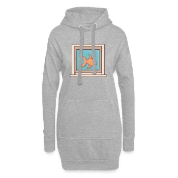 AquaFrame - Hoodie-Kleid - Grau meliert - Vorne