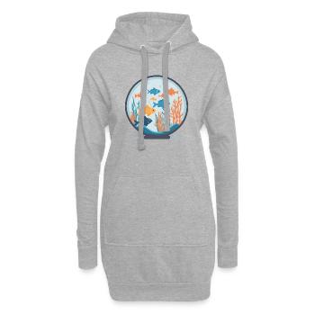Aqua Harmonie - Sweat-shirt à capuche long Femme - gris chiné - Devant
