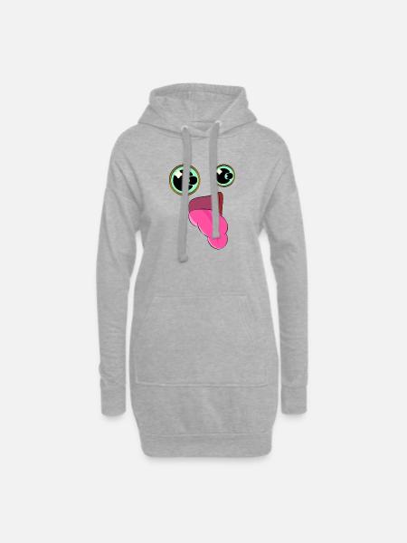 PLEURAGE - Sweat-shirt à capuche long Femme - gris chiné