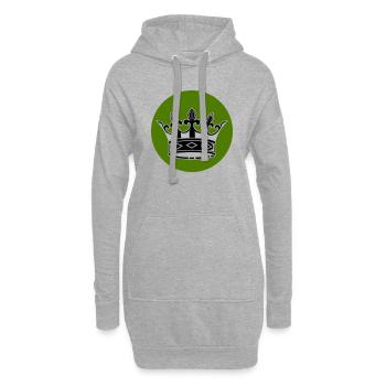 krone 1 - Hoodie-Kleid - Grau meliert - Vorne