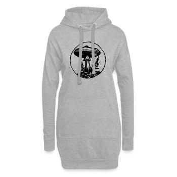 Pilz Pilzsammler - Hoodie-Kleid - Grau meliert - Vorne