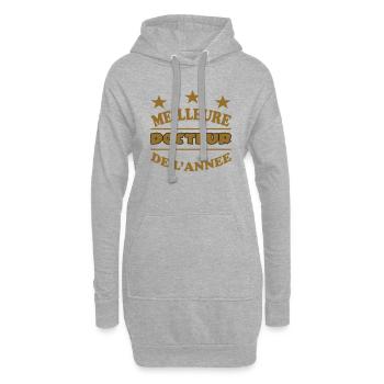 MEILLEURE DOCTEUR DE L'ANNEE - Sweat-shirt à capuche long Femme - gris chiné - Devant