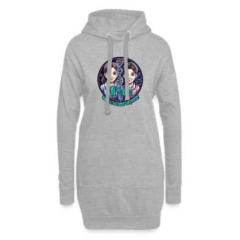 ADNP Syndrom Teenager - Hoodie-Kleid - Grau meliert - Vorne