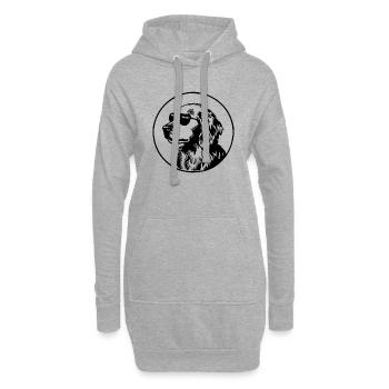Golden Retriever Hund - Hoodie-Kleid - Grau meliert - Vorne