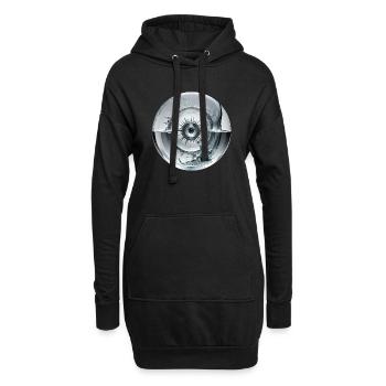 Tears in my eyes - Hoodie-Kleid - Schwarz - Vorne