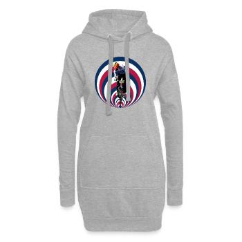 BMX USA - Hoodie-Kleid - Grau meliert - Vorne