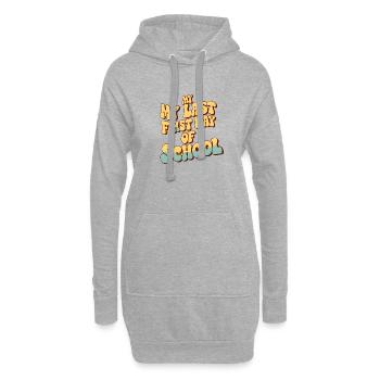 Retour à l’école - Sweat-shirt à capuche long Femme - gris chiné - Devant