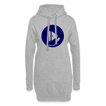 Schallplatte Vinyl Platte Play Taste Musik Liebe - Hoodie-Kleid - Grau meliert - Vorne