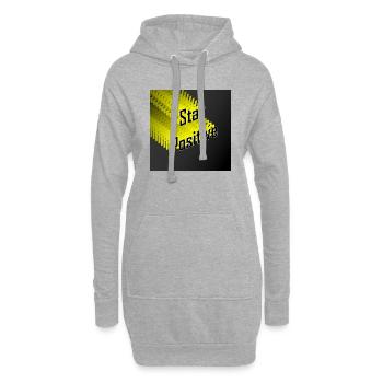 stay positive - Sweat-shirt à capuche long Femme - gris chiné - Devant