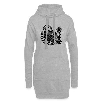 Aigle Tête d’aigle - Sweat-shirt à capuche long Femme - gris chiné - Devant