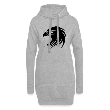 Adler Adlerkopf - Hoodie-Kleid - Grau meliert - Vorne