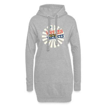 ES LEBE DER URLAUB. FEIERTAG. FROHE FEIERTAGE. - Hoodie-Kleid - Grau meliert - Vorne