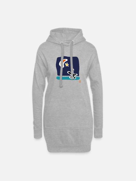 migrant - Hoodie Dress - heather grey
