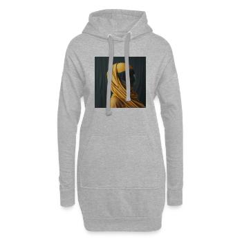 AP Portrait surréaliste 2 août 2024 - Sweat-shirt à capuche long Femme - gris chiné - Devant