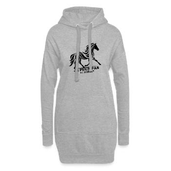 ICH KANN NICHT, ICH HABE PFERD - Hoodie-Kleid - Grau meliert - Vorne